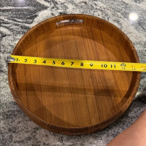 Brown Teak Wooden Serving Tray - Picture 6 of 8